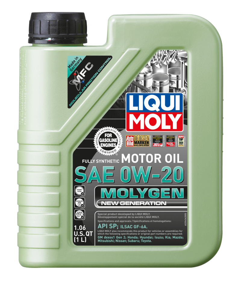 LIQUI MOLY 1L Molygen New Generation Motor Oil SAE 0W20 (Comes in Case of 6 Units) on BOLTMotorsports